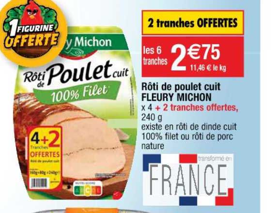 rôti de poulet cuit fleury michon
