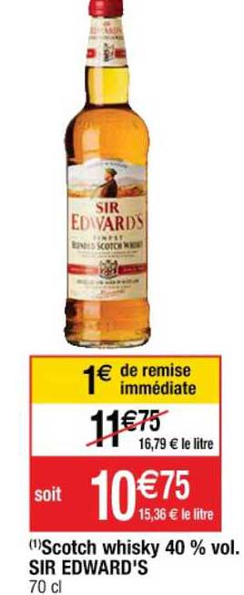 scotch whisky 40% vol. sir edward's