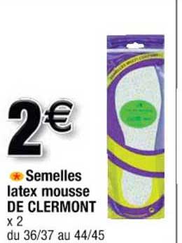 Semelles Latex Mousse De Clermont