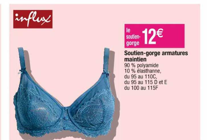 soutien gorge armature maintien influx