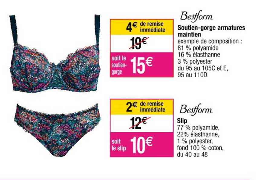 soutien gorge armatures maintien slip bestform