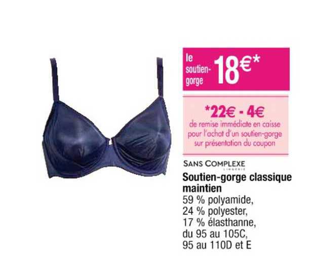 soutien gorge classique maintien sans complexe