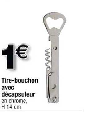 tire bouchon avec décapsuleur