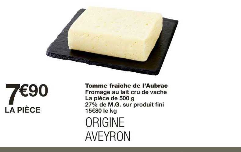 tomme fraîche de l'aubrac