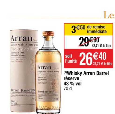 whisky arran barrel réserve 43% vol.