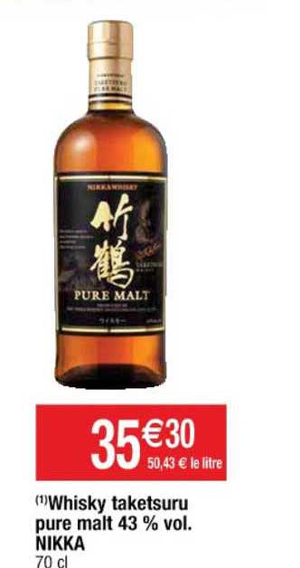 whisky taketsuru pure malt 43% vol. nikka