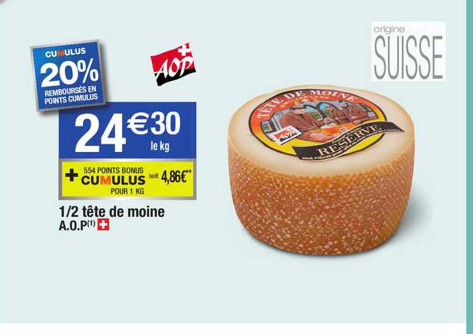 1-2 tête de moine a.o.p.