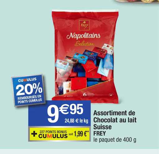 Assortiment De Chocolat Au Lait Suisse Frey