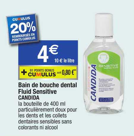 bain de bouche dental fluid sensitive candida