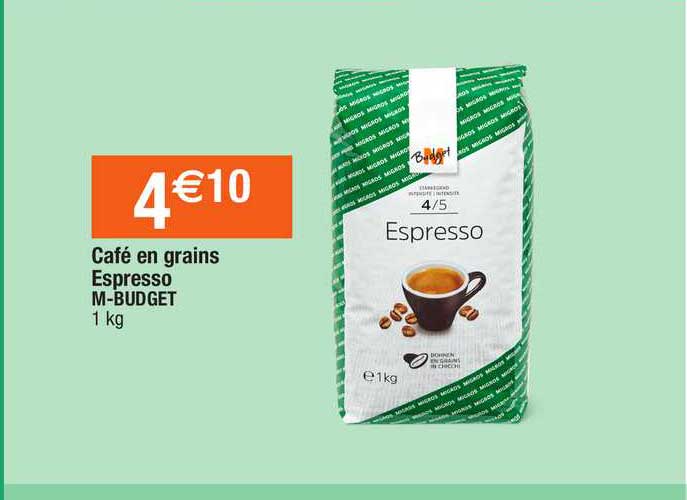 café en grains espresso m-budget