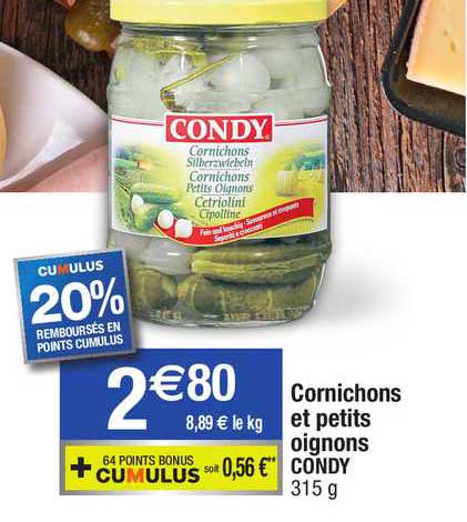cornichons et petits oignons condy