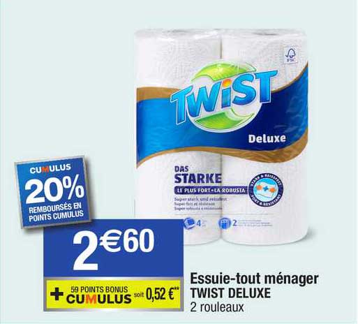 essuie-tout ménager twist deluxe