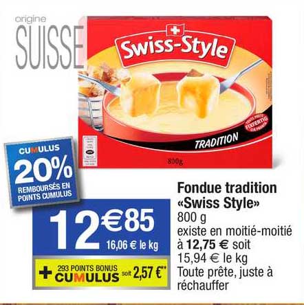 Fondue Tradition «swiss Style»
