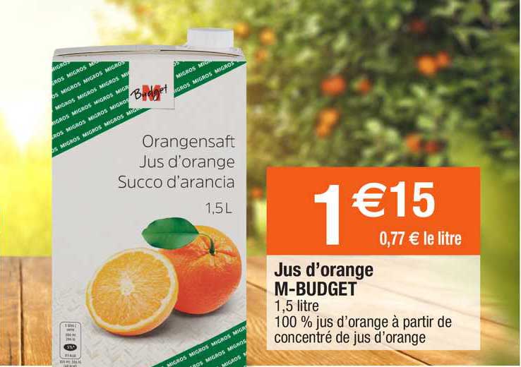 jus d'orange m-budget
