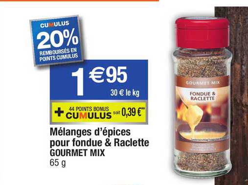 Mélanges D'épices Pour Fondue & Raclette Gourmet Mix