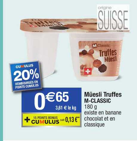 müesli truffes m-classic
