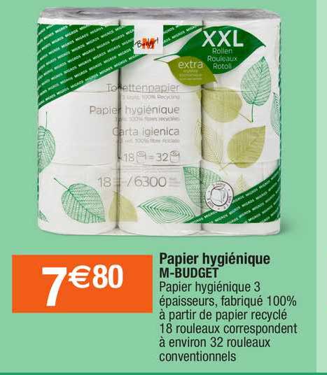 papier hygiénique m-budget