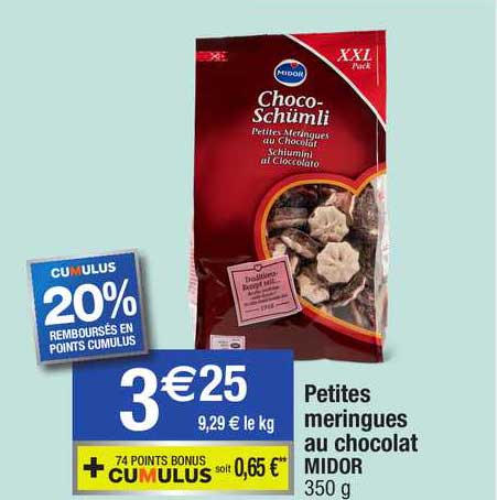 petites meringues au chocolat midor