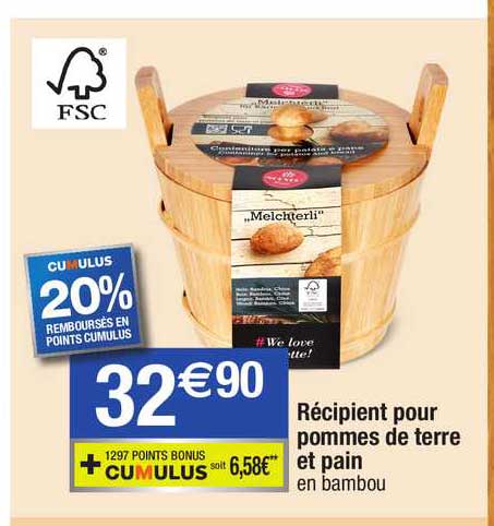 récipient pour pommes de terre et pain