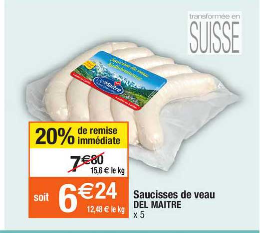 saucisses de veau del maître