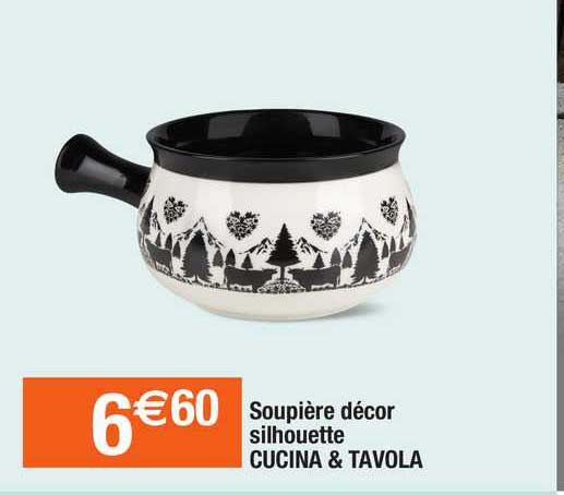 soupière décor silhouette cucina & tavola