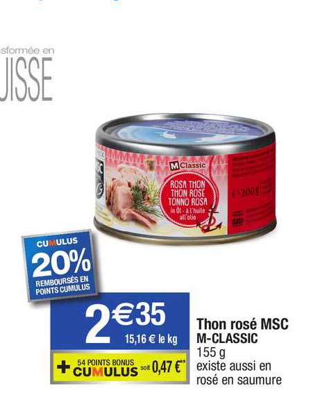 thon rosé msc m-classic