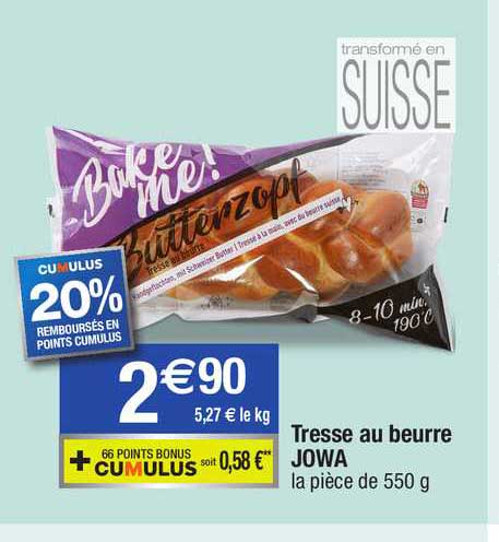 tresse au beurre jowa