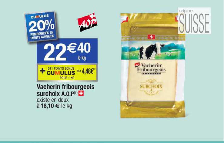 vacherin fribourgeois surchoix a.o.p.