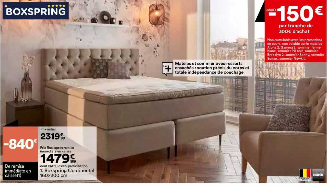boxspring continental 160x200 cm