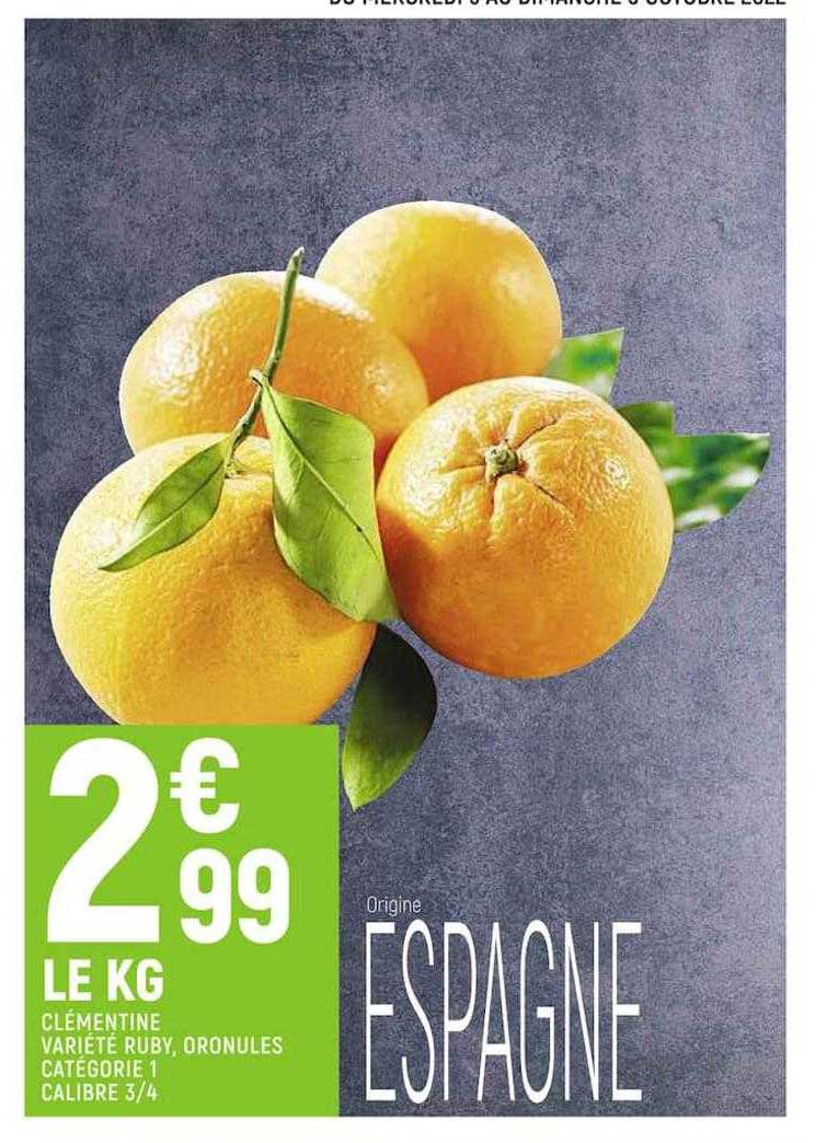 Clémentine Variété Ruby, Oronules