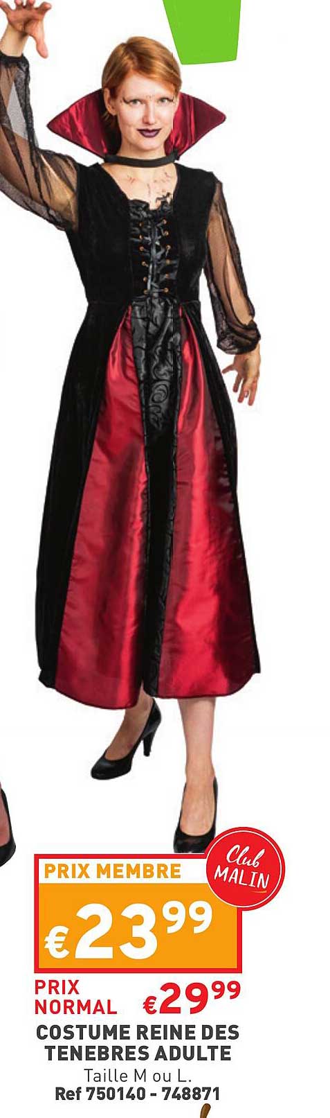 costume reine des tenebres adulte