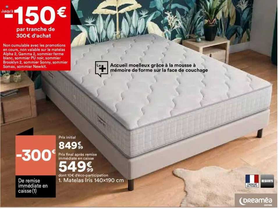matelas iris 140x190 cm dreaméa
