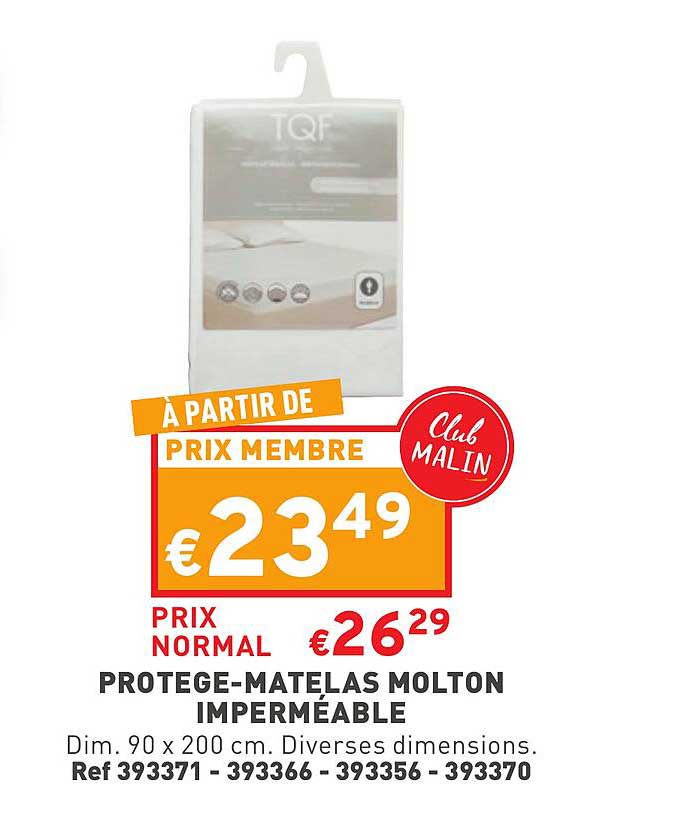 protège-matelas molton imperméable