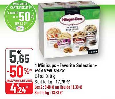 4 minicups «favorite sélection» häagen-dazs