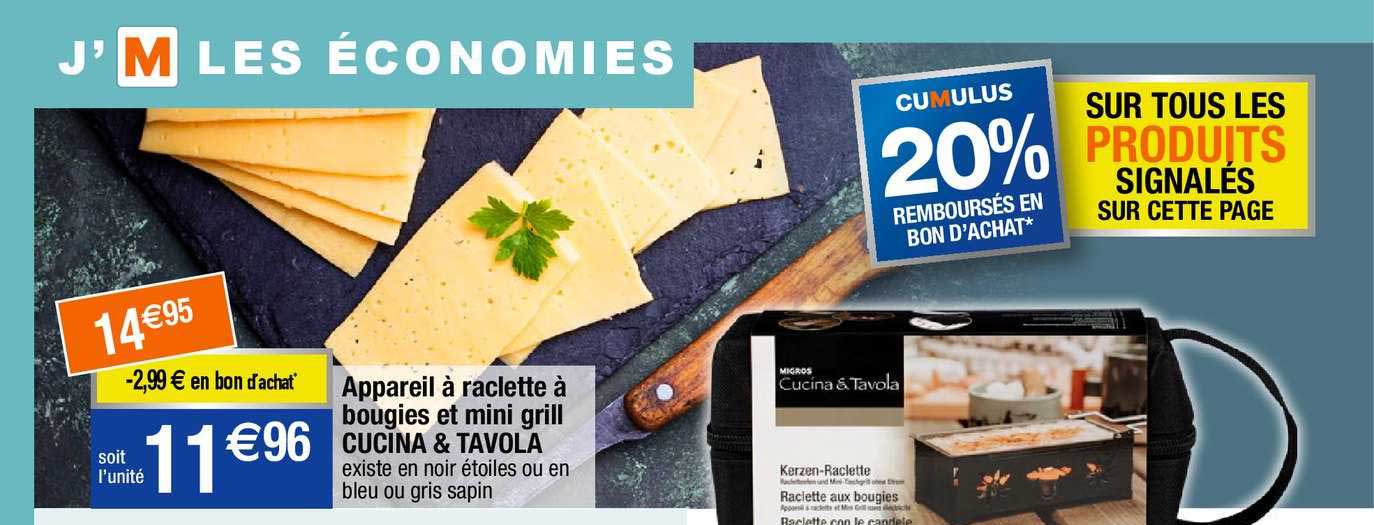 appareil à raclette à bougies et mini grill cucina & tavola