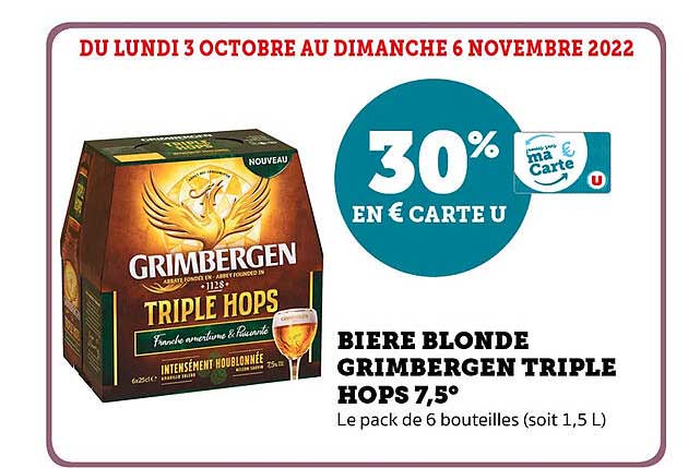 bière blonde grimbergen triple hops 7,5°