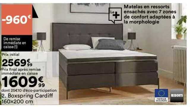 boxspring cardiff 160x200 cm