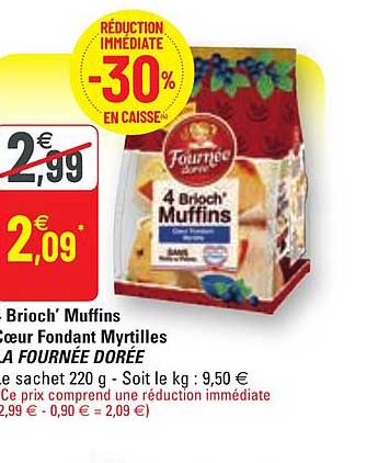 brioch'muffins cœur fondant myrtilles la fournée dorée