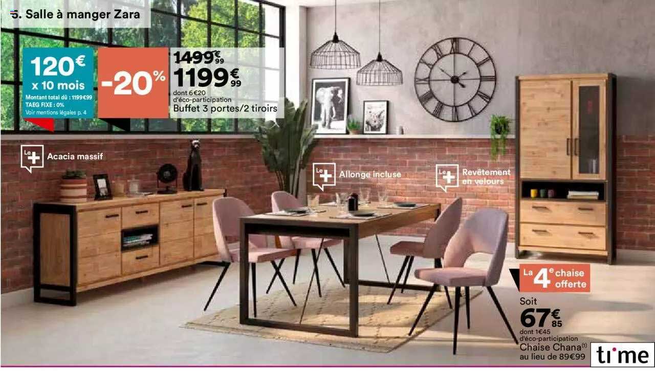 Buffet 3 Portes-2 Tiroirs, Chaise Chana Ti'me