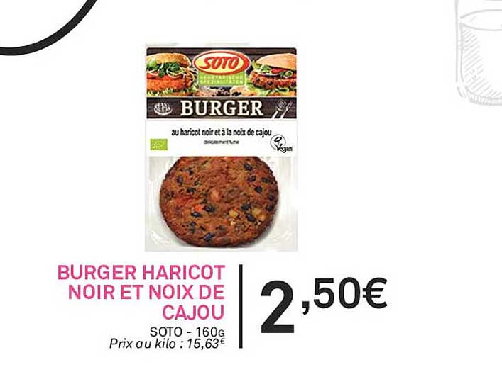 Burger Haricot Noir Et Noix De Cajou Soto
