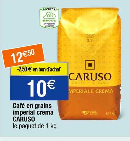 café en grains imperial crema caruso
