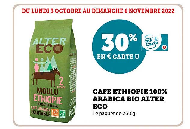 café ethiopie 100% arabica bio alter eco