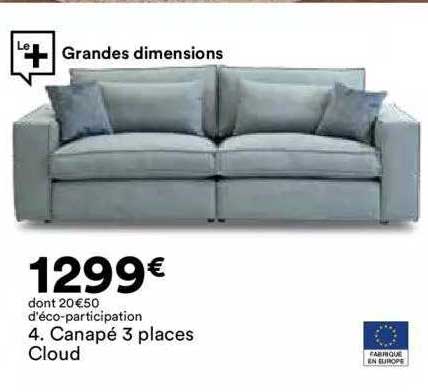 canapé 3 places cloud