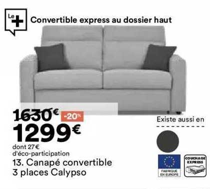 Canapé Convertible 3 Places Calypso