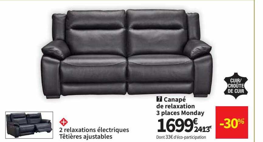 Canapé De Relaxation 3 Places Monday