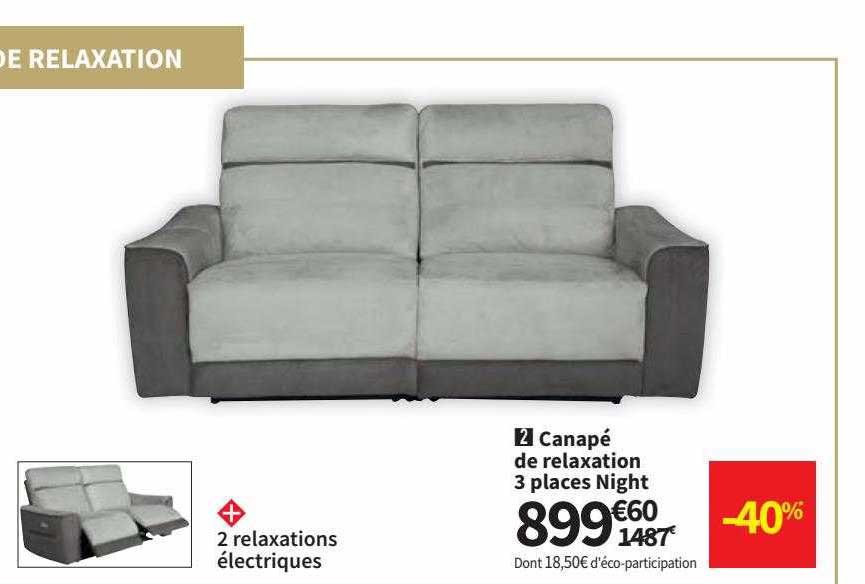 Canapé De Relaxation 3 Places Night