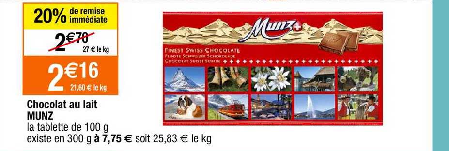 chocolat au lait munz