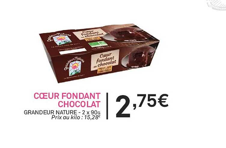 Coeur Fondant Chocolat Grandeur Nature
