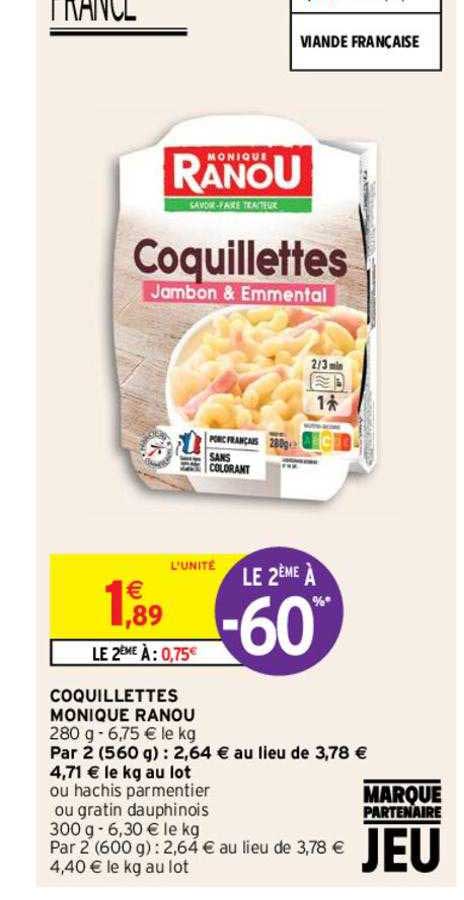 coquillettes monique ranou