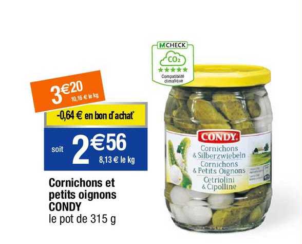 cornichons et petitse oignons condy
